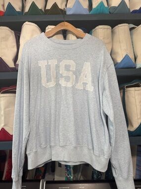 Hollister Light Blue 'USA' Crewneck Sweatshirt